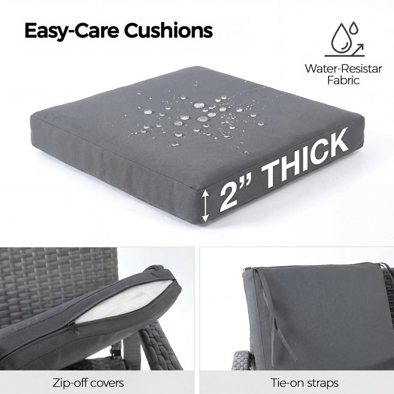 5/7-Piece Outdoor Wicker Bar Height Patio Dining Set, PE Rattan High Top Table with Storage & Bar Stool