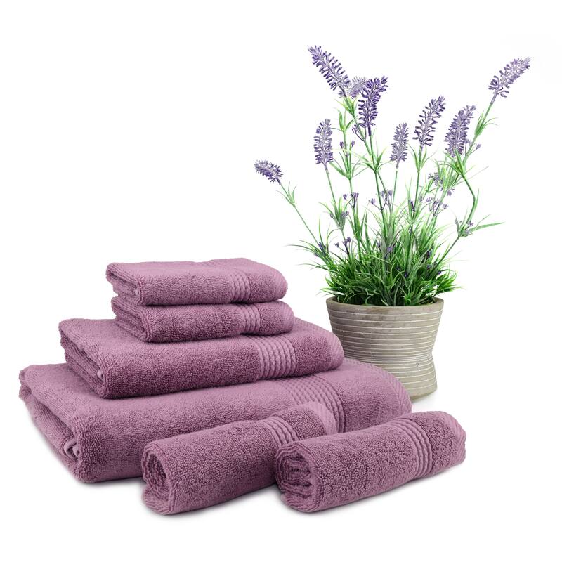 East'N Blue Lara Turkish Cotton Bath Towel Set (Set of 6) - (1 Bath Towel, 1 Hand Towel, 4 Washcloth)