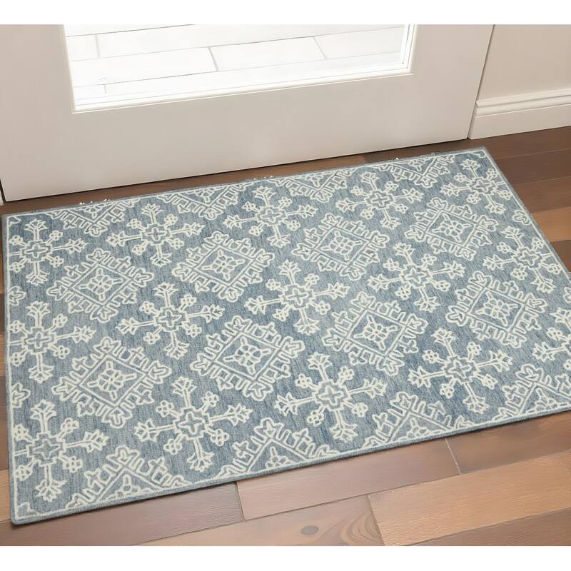 HomeRoots Oriental Transitional Rectangle Area Rug - 36.00 in. x 24.00 in.  x 0.40 in.