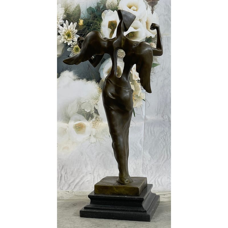 Tribute To Dali Heavenly Abstract Modern Art Angel Bronze Figurine Sculpture Art