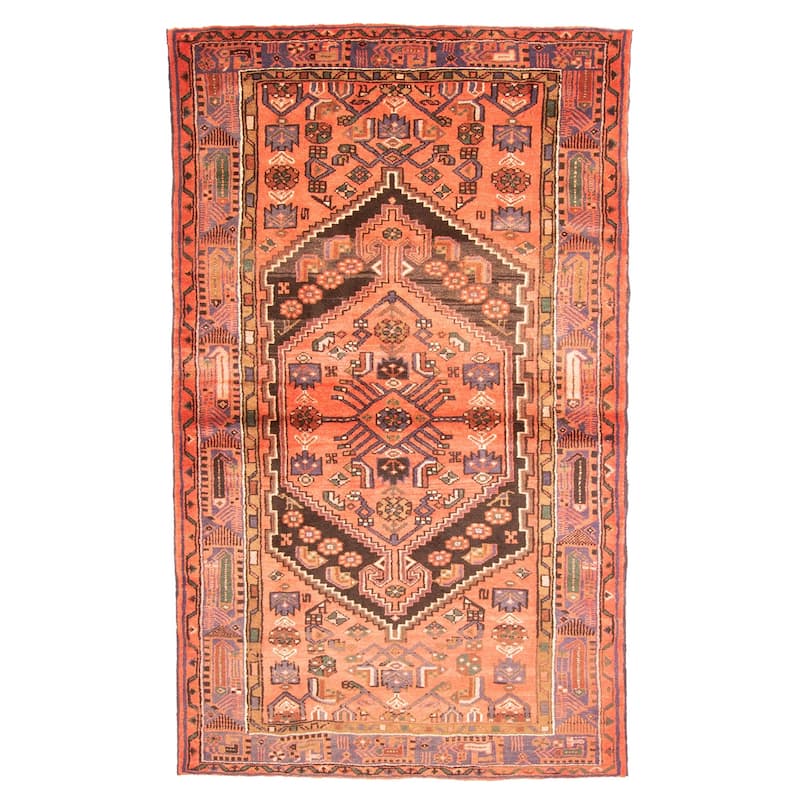 ECARPETGALLERY Hand-knotted Andelz Red Wool Rug - 4'4 x 7'5
