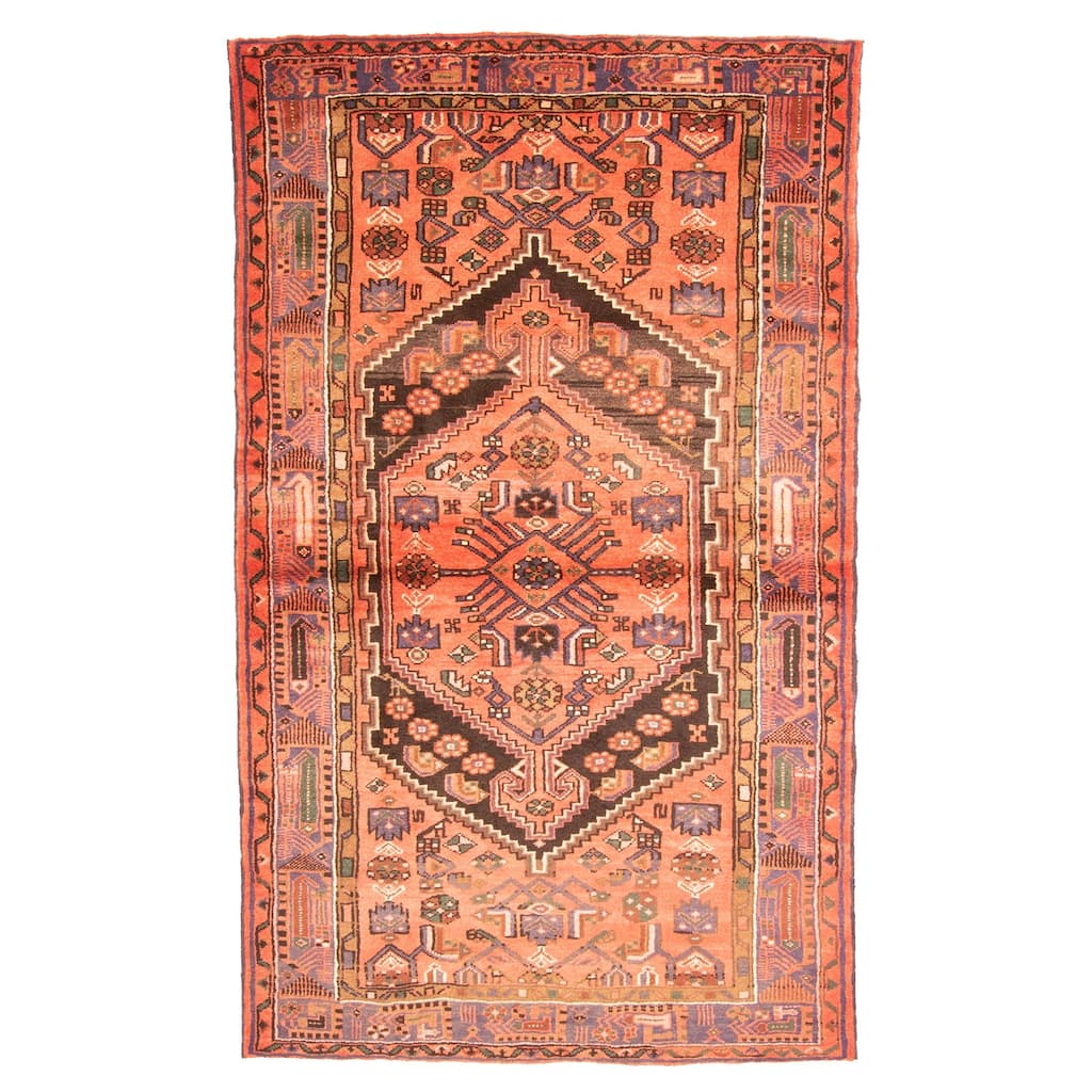 ECARPETGALLERY Hand-knotted Andelz Red Wool Rug - 4'4 x 7'5