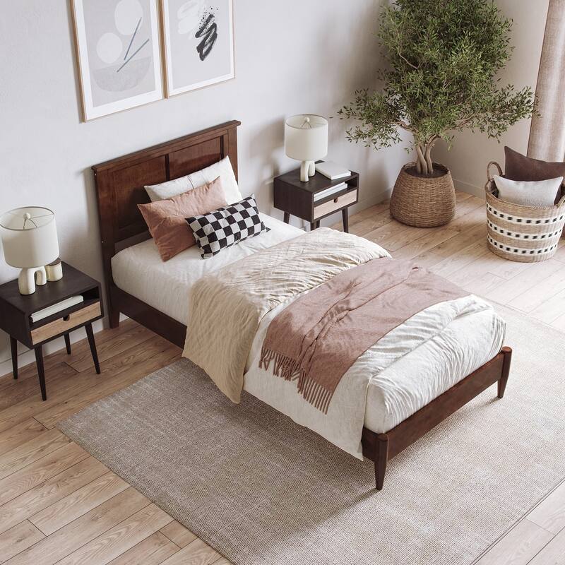 Charlotte Solid Wood Low Profile Platform Bed
