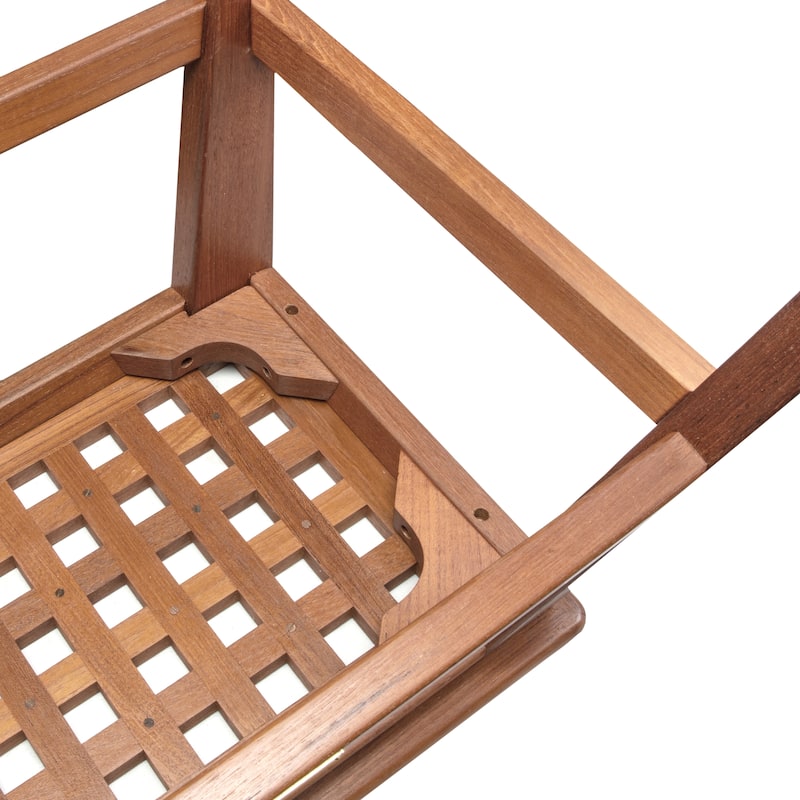 Teak Step Stool - 20"W x 15" H x 16-1/2" D