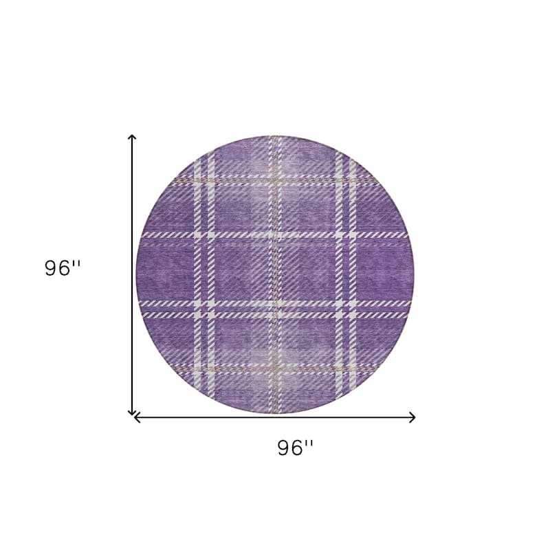 HomeRoots Plaid Transitional Rectangle Outdoor Rug