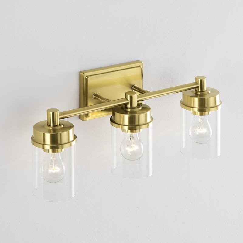 KAWOTI 3-light Modern Bathroom Vanity Light with Clear Glass