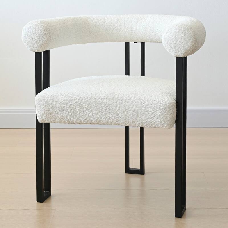 Boucle Upholstered Arm Chair(Set of 2)