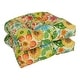 preview thumbnail 35 of 40, 19-inch Rounded Back Indoor/Outdoor Chair Cushions (Set of 2) 19" x 19" - Gregoire Chamomile