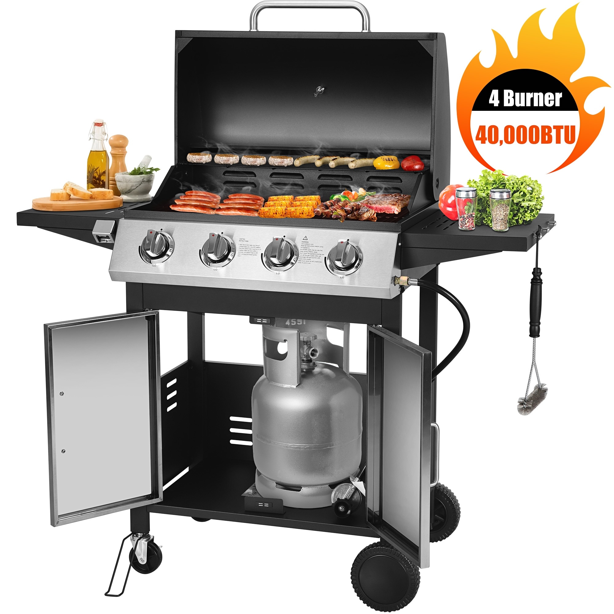 best 4 burner bbq