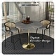preview thumbnail 19 of 21, LeisureMod Verve 48" Round Bar Dining Table with Sintered Stone TableTop and Brushed Gold Base for Kitchen & Dining Room