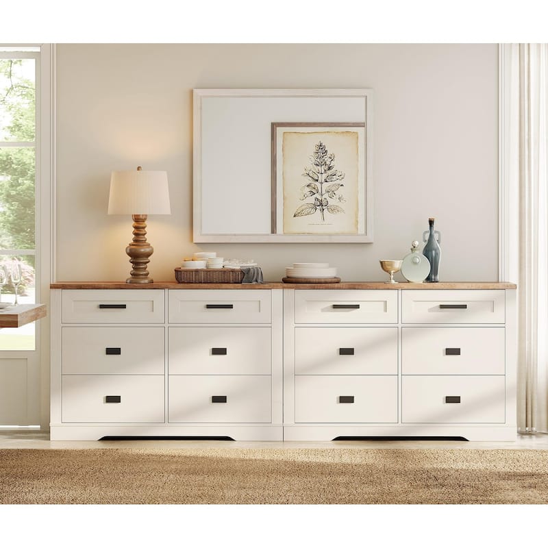 WAMPAT Dresser for Bedroom, Mid Century Modern Closet Storage Organizer