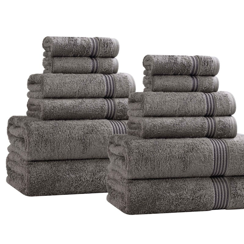 Superior Heritage Egyptian Cotton Absorbent 12-Piece Towel Set