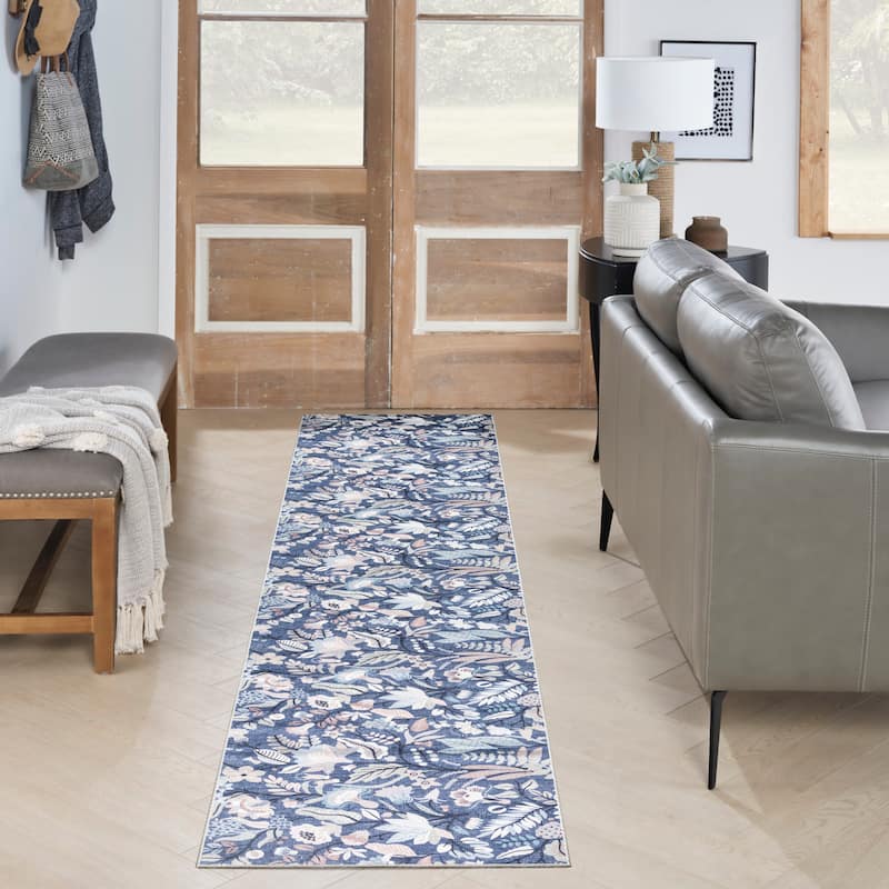 Nourison Washables Indoor Floral Area Rug