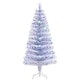 preview thumbnail 2 of 7, HOMCOM Icy-Blue and White Christmas Tree with Lights, Prelit Christmas Tree 5 ft., Faux Small Christmas Tree with Stand