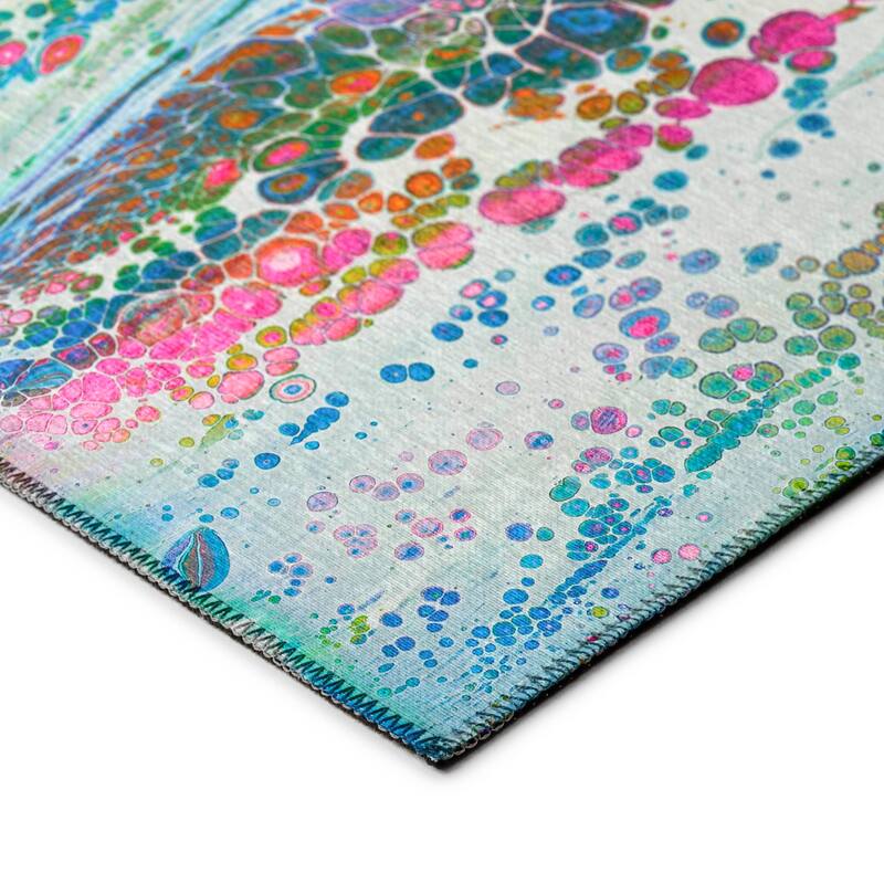 Indoor/ Outdoor Addison Karina Abstract Washable Area Rug