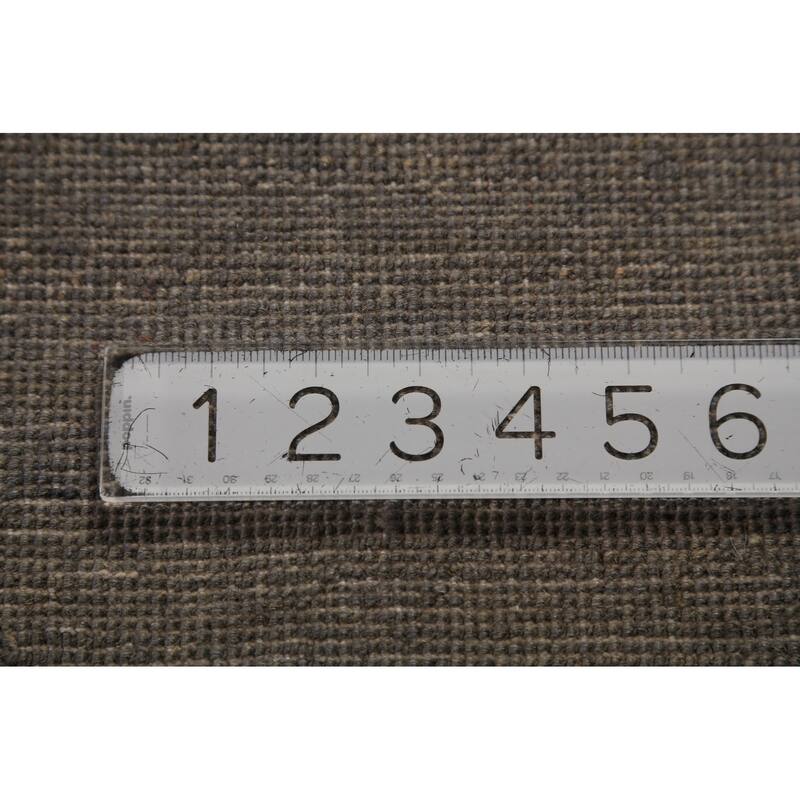 Grays & Charcoal Gabbeh Modern Area Rug Hand-Knotted Wool Carpet - 4'11" x 6'7"