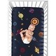 preview thumbnail 4 of 4, Sweet Jojo Designs Space Galaxy Fitted Crib Sheet