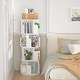 preview thumbnail 16 of 102, 4/5/6 Tiers Round Rotating Bookcase, Revolving Floor Standing Bookshelf Corner Organizer Display