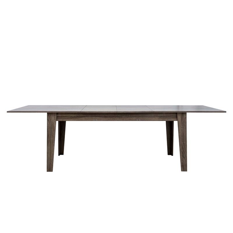 106.3" Extendable Dining Table, Woodgrain,Space-Saving,110LBS Capacity
