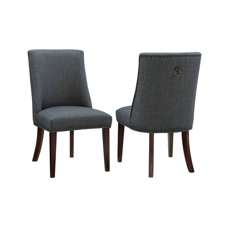 Linon Allard Modern Dining Chairs with Espresso Legs (Set of 2)