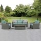preview thumbnail 1 of 13, Ove Decors Isabella 4-Piece Conversation Set in Dark Wicker