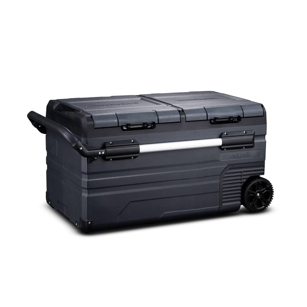 NewAir Portable 80 Qt. Electric Car Camping Cooler with Dual Zone Fridge and Freezer Storage