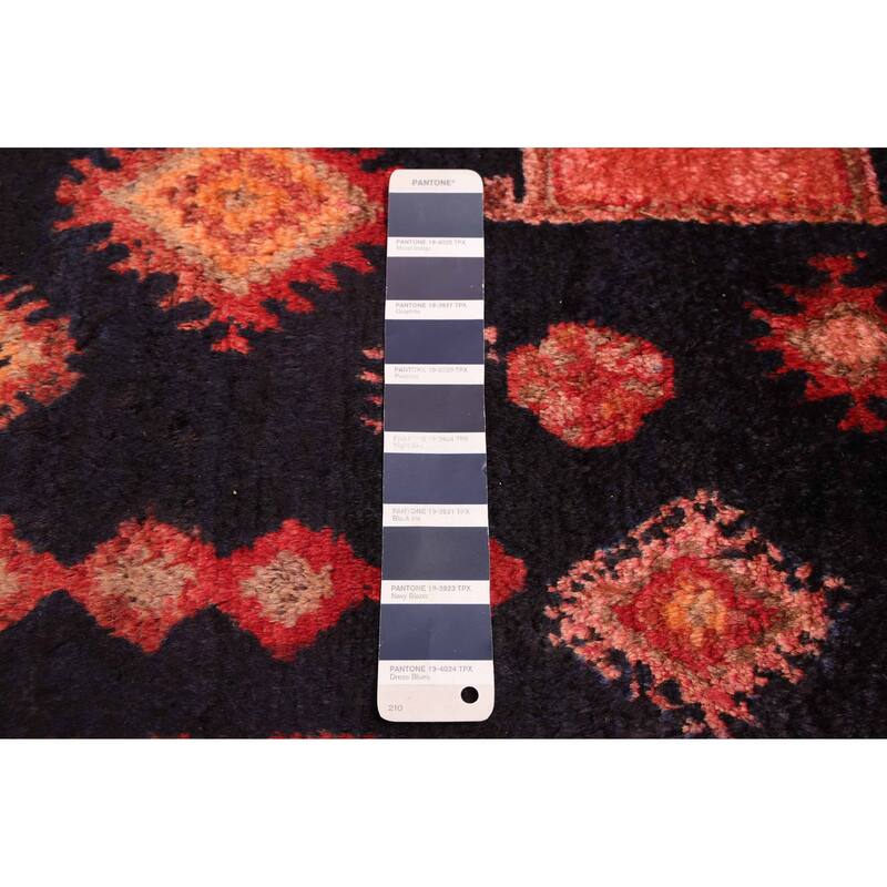 ECARPETGALLERY Hand-knotted Andelz Dark Navy Wool Rug - 4'9 x 9'2