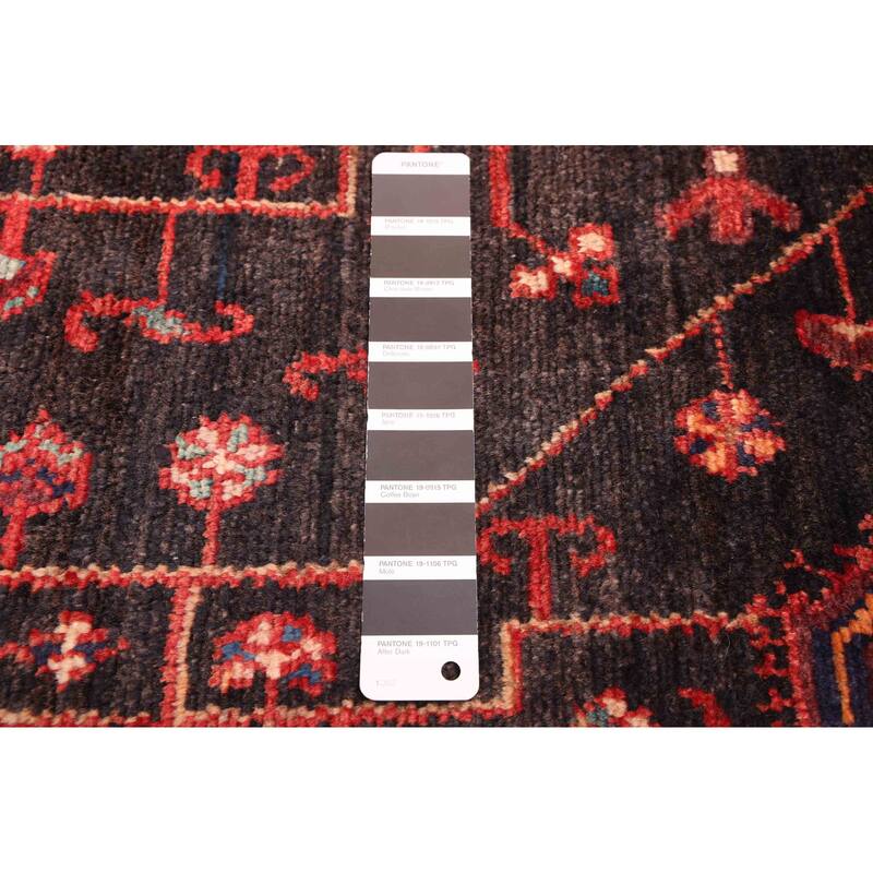 ECARPETGALLERY Hand-knotted Anadol Black, Red Wool Rug - 4'8 x 6'11