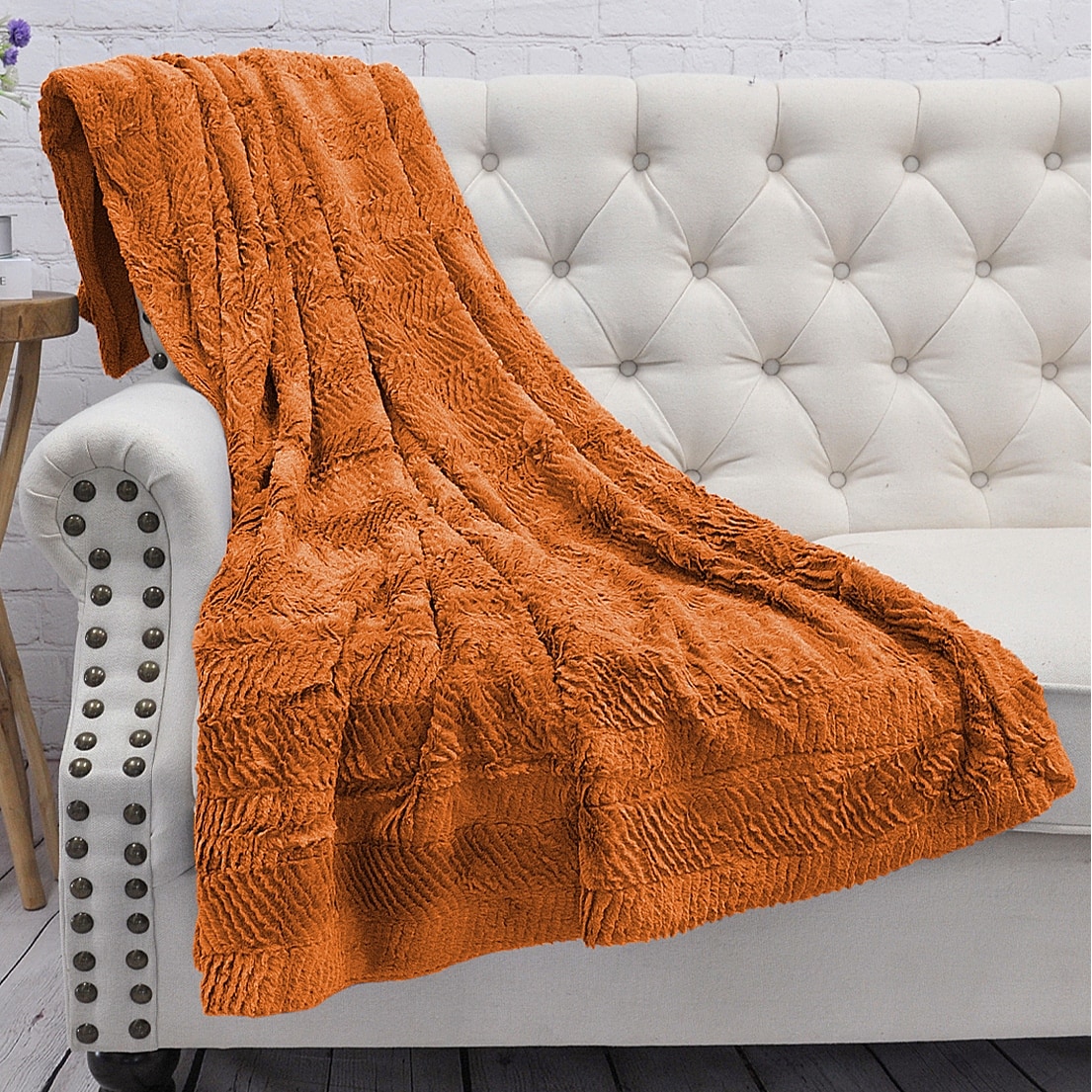 Brushed best sale herringbone throw