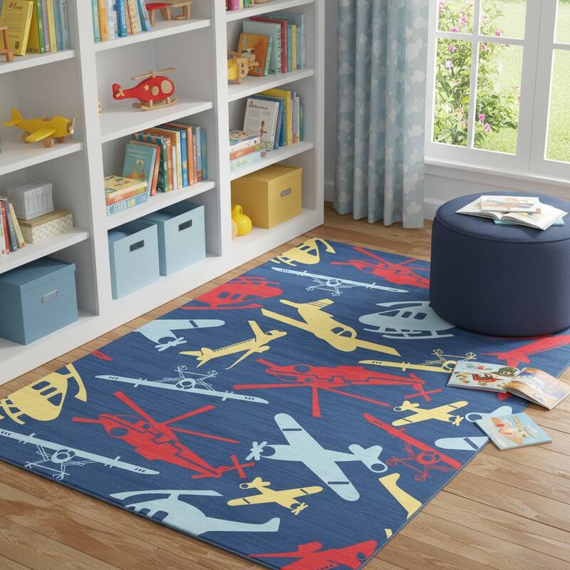 HomeRoots Juvenile/Youth Casual Rectangle Area Rug - 5' X 7'