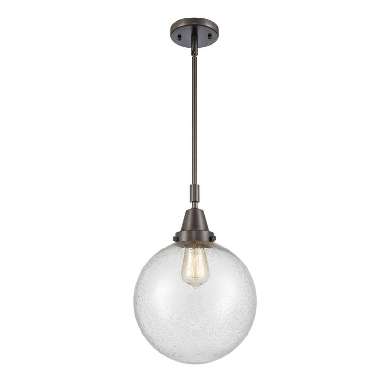 Innovations Lighting Downtown Urban - Caden Beacon - 1 Light 10" Stem Hung Mini Pendant - Oil Rubbed Bronze/Seedy Shade