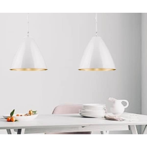 White and gold cone pendant light store