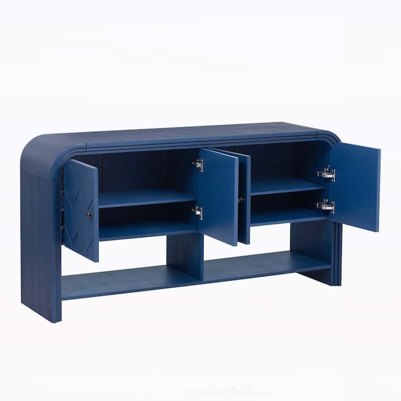 Versatile Console Table with Woven Wood Slats,for Entryway,Hallway,Living Room,Foyer,and Corridor