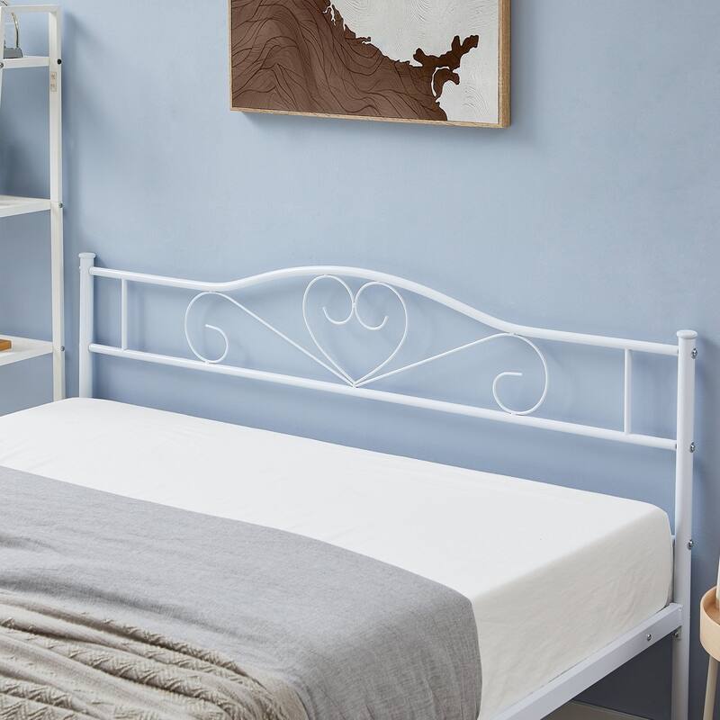 Victoria Metal Platform Bed Frames with Headboard