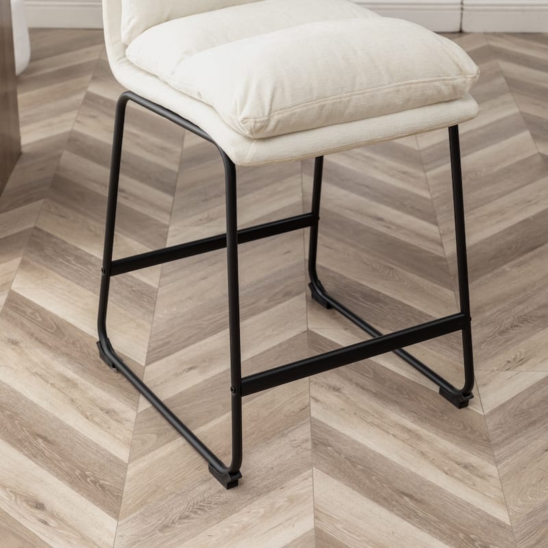 Upholstered 26-inch Counter Height Stools, Set of 2