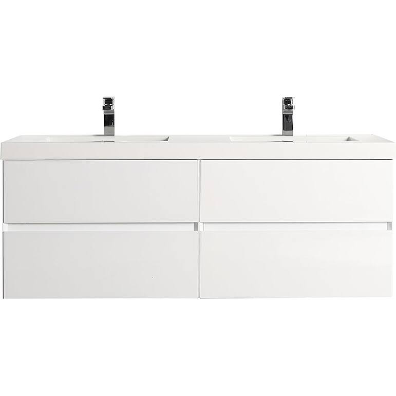 Blossom Assisi 72 Inch Wall Mounted Bathroom Vanity with Sink