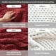 preview thumbnail 35 of 93, Madison Park Hand Made Chunky Double Knit Throw Blanket