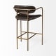 preview thumbnail 33 of 33, Parker Brown Faux-Leather Seat with Gold Metal Frame Bar Stool