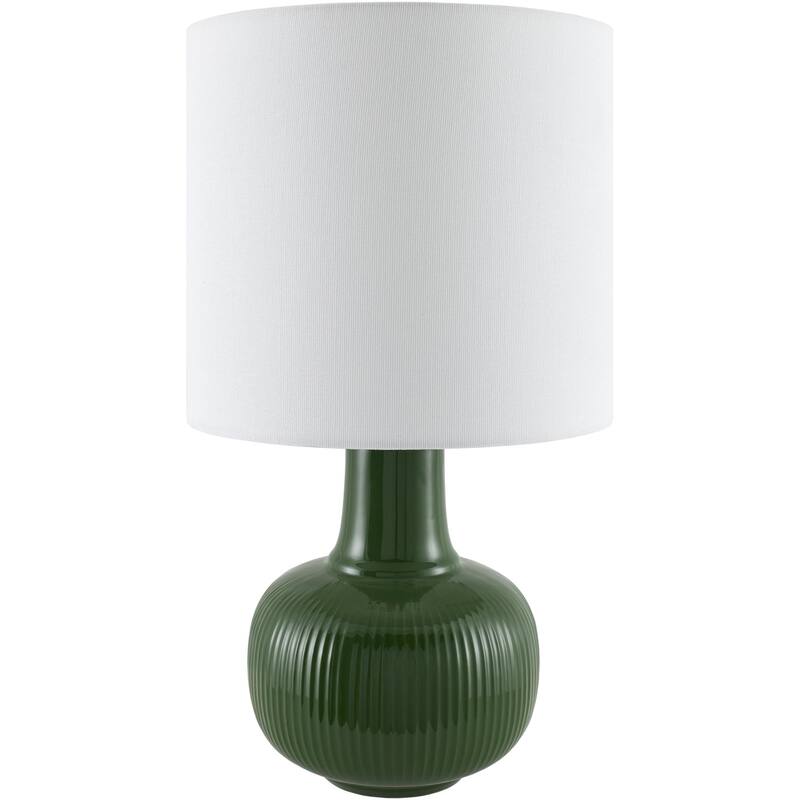 Livabliss Ormelle Traditional Accent Table Lamp - 19"H x 10"W x 10"D - Dark Green