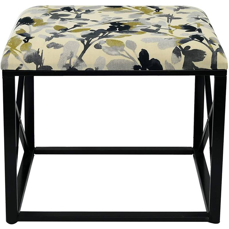 Modern Fabric Upholstered Ottoman with Foam Padding, 22" Wide