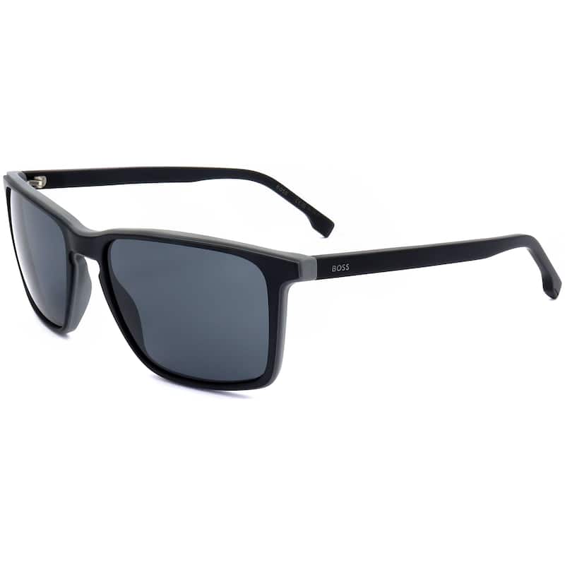 Hugo Boss Men's 57mm Matte Black Grey Sunglasses BOSS1556-O-S-O6W-IR