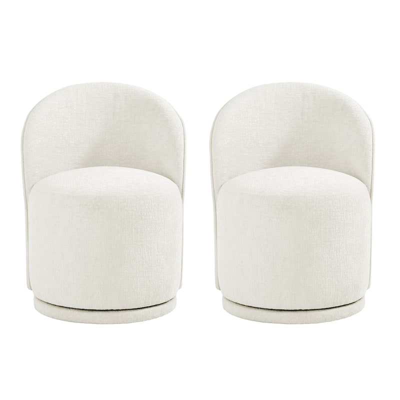 Modern Armless 360-Degree Swivel Dining Chair Barrel Chair