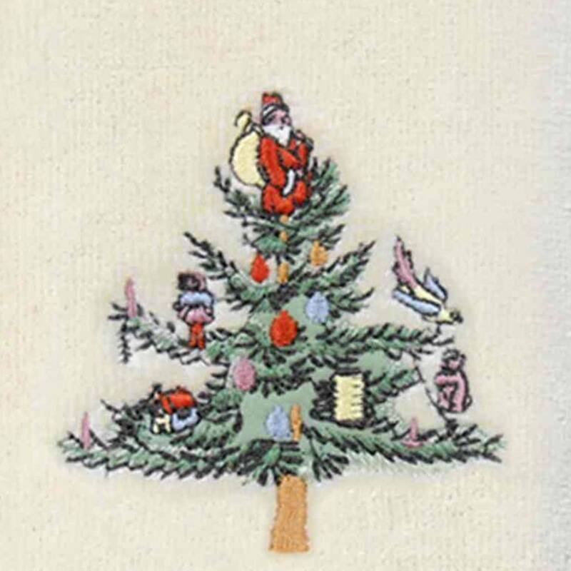 Spode® Christmas Tree Embroidered 2-Pack Fingertip Towel Set - Fingertip Towel 2pk Set