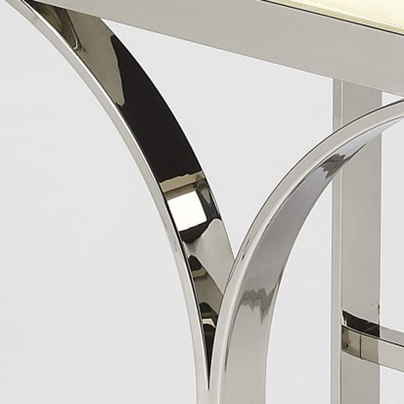 24" Off White And Silver Faux Leather And Iron Backless Counter Height Bar Chair
