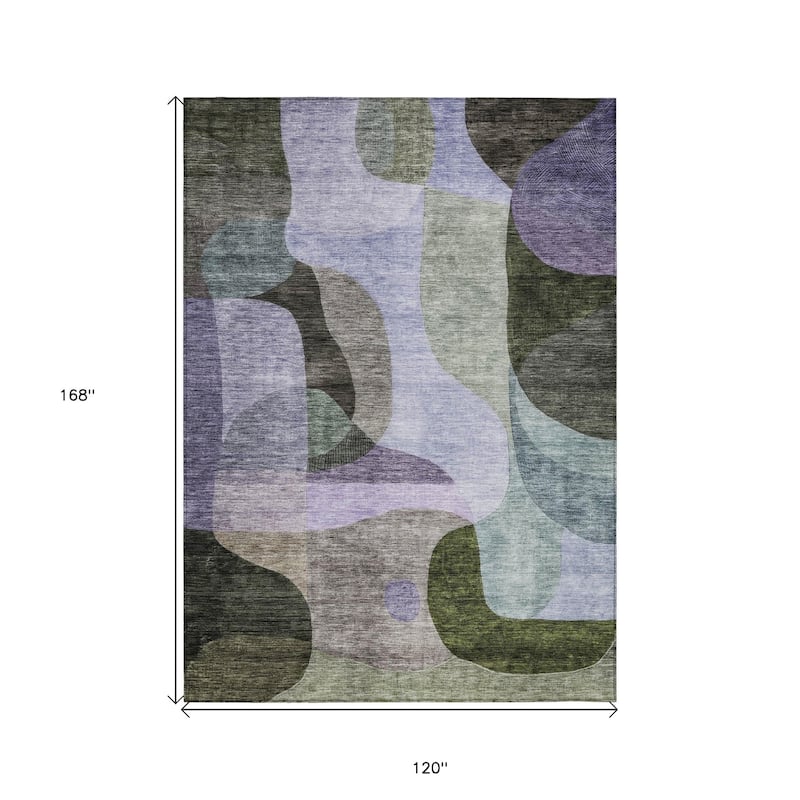 HomeRoots Abstract Transitional Rectangle Outdoor Rug