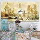 preview thumbnail 3 of 7, Designart 'Old Beautiful Paris' Oversized Industrial Wall CLock