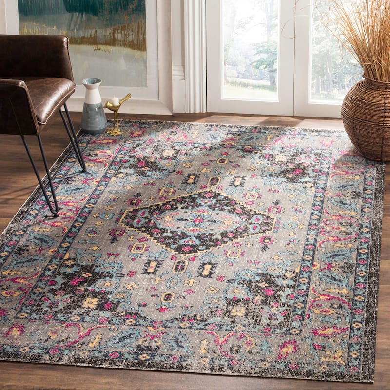 SAFAVIEH Artisan Petek Oriental Rug - 9' x 12' - Light Grey/Black