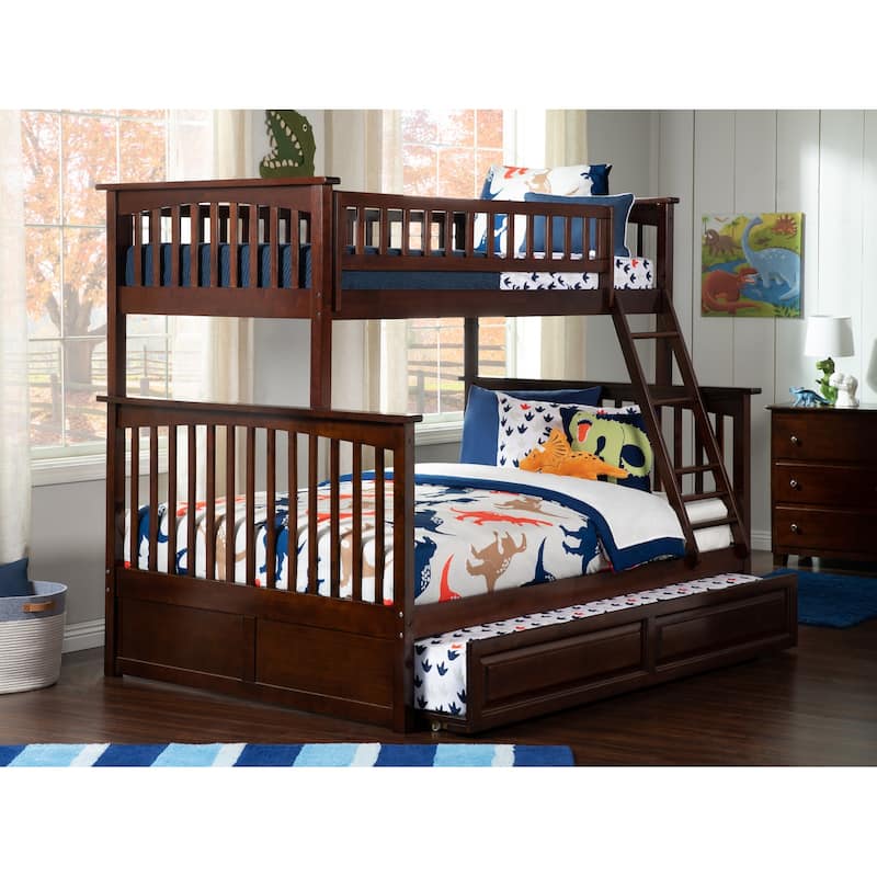 Bunk Bed with Trundle & Turbo Charger - Space Saving Twin Over Twin