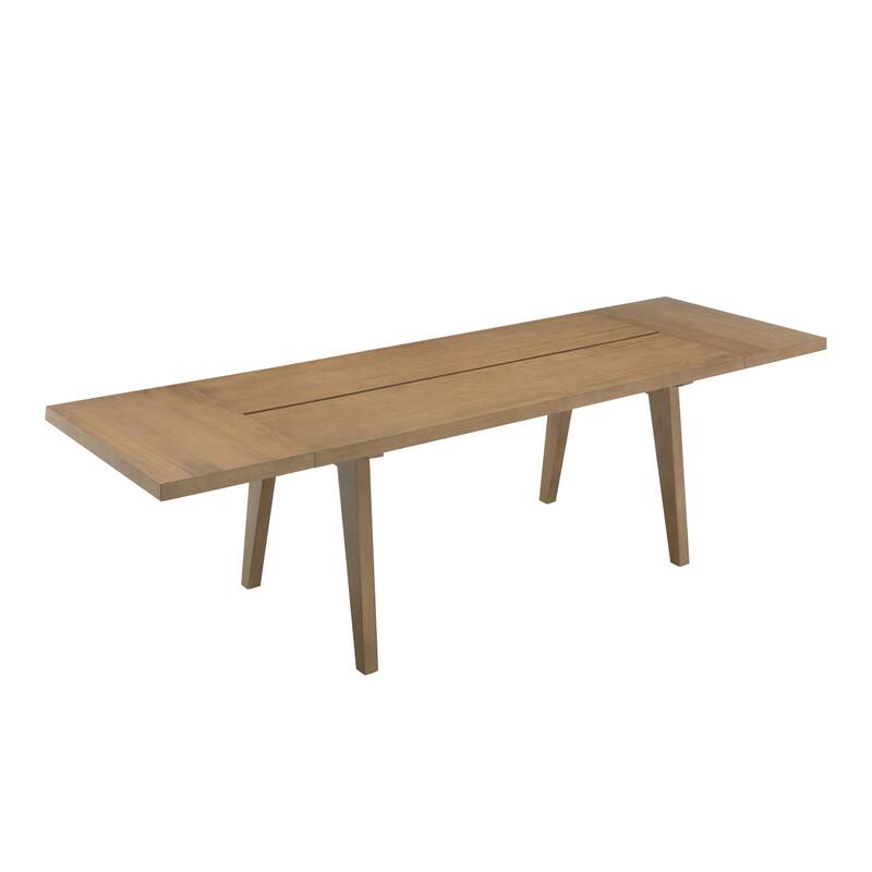 Andy Modern Farmhouse Solid Wood Extendable Dining Table