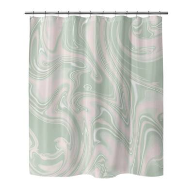 HERMOSA SWIRL GREEN Shower Curtain By Kavka Designs